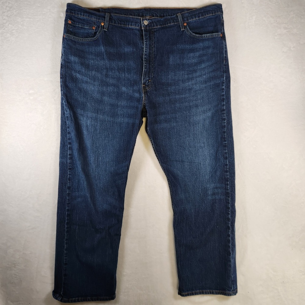 Levi's 505 Regular Fit Jeans Men's W48 L30 Blue Denim Pants